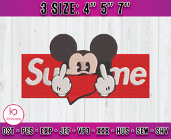 superme logo embroidery, logo fashion brand embroidery, embroidery file x