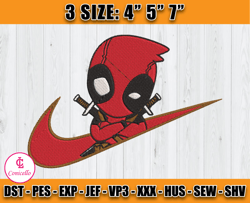 nike deadpool embroidery, deadpool embroidery, embroidery machine file