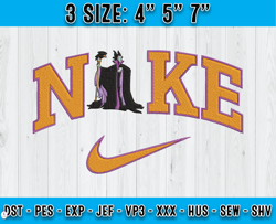 maleficent silhouette embroidery, nike disney embroidery, embroidery pattern