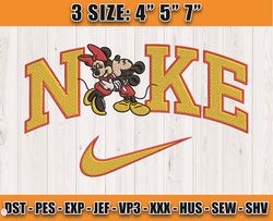 nike x mickey embroidery, mickey mouse embroidery, cartoon character embroidery