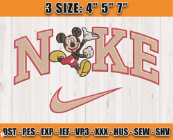 mickey mouse embroidery, cartoon nike embroidery, embroidery design movie
