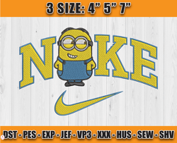 nike minions dave embroidery, cartoon character embroidery, machine embroidery pattern