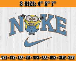 nike cartoon embroidery, minions character embroidery, cartoon inspired embroidery