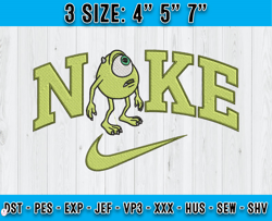 wazowski embroidery, monster inc embroidery, embroidery machine file