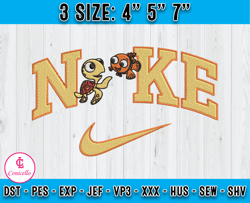 squirt nd nemo embroidery, nike cartoon embroidery, finding nemo embroidery