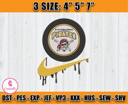 nike pittsburgh pirates embroidery, mlb embroidery, embroidery pattern