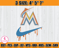 miami marlins embroidery, nike mlb embroidery, embroidery pattern