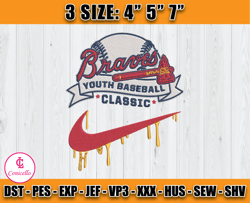 nike mlb embroidery, logo braves logo embroidery, embroidery machine