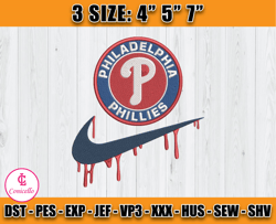 mlb nike embroidery, philadelphia phillies embroidery, embroidery pattern