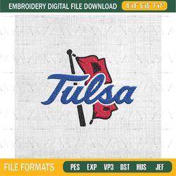 tulsa golden hurricanes ncaa logo embroidery design