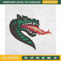 uab blazers the dragon ncaa sport logo embroidery design