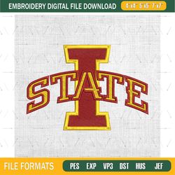 iowa state cyclones ncaa logo embroidery design