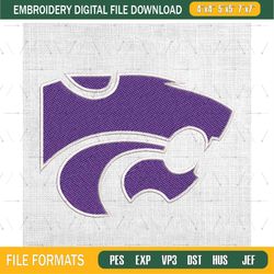 kansas state wildcats ncaa logo embroidery design