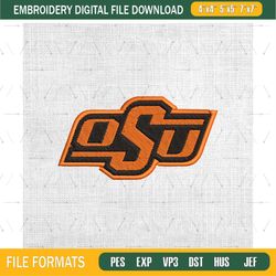 oklahoma state cowboys ncaa sport logo embroidery design