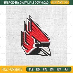 ball state cardinals ncaa football logo embroidery design