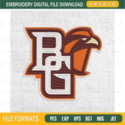 bowling green falcons ncaa football logo embroidery design