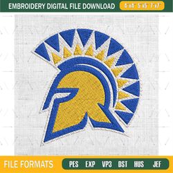 san jose state spartans ncaa football logo embroidery design