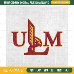 louisiana monroe warhawks ncaa football logo embroidery design