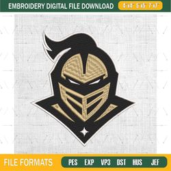 ucf knights mascot ncaa logo embroidery design