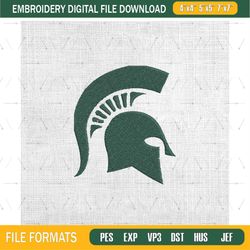 michigan state spartans ncaa logo embroidery design