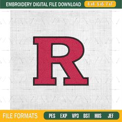 rutgers scarlet knights ncaa football logo embroidery design