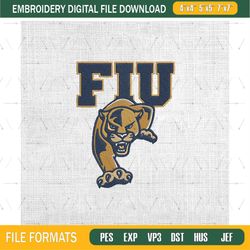 fiu panthers ncaa football logo embroidery design