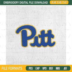 pittsburgh panthers ncaa logo embroidery design