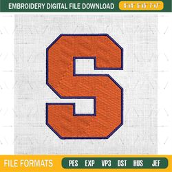 syracuse orange ncaa sport logo embroidery design