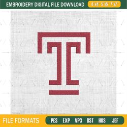 temple university owls ncaa football logo embroidery design