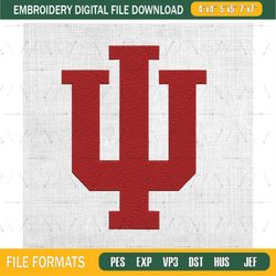 indiana hoosiers ncaa logo embroidery design