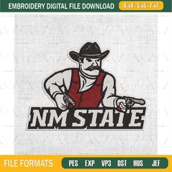 new mexico state aggies ncaa football logo embroidery design