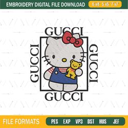 Hello kitty Gucci Embroidery Design