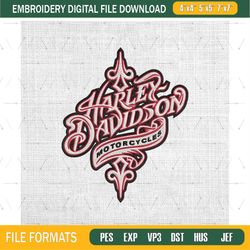 harley davidson motorcycles embroidery files