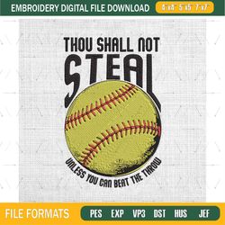 thou shall not steal unless you can beat the throw embroidery