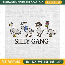 silly goose embroidery design file