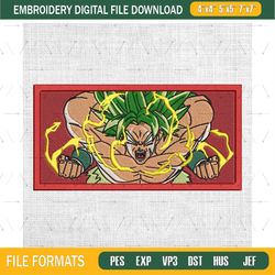 super broly embroidery design dragonball