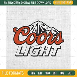 coors light beer logo embroidery design file