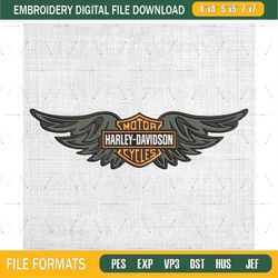 harley davidson logo embroidery file