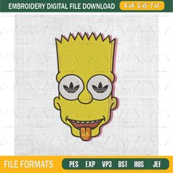 bart x adidas simpson embroidery design