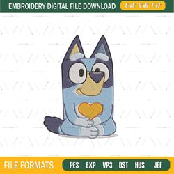 bluey cartoon embroidery design