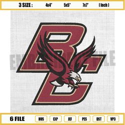 boston college eagles ncaa logo embroidery design