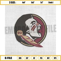 ncaa florida state seminoles logo embroidery design