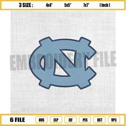 north carolina tar heels ncaa logo embroidery design