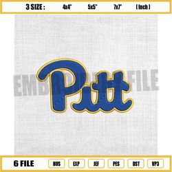 pittsburgh panthers ncaa logo embroidery design