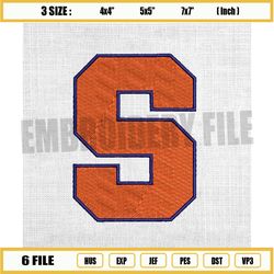 syracuse orange ncaa sport logo embroidery design