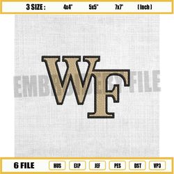 wake forest demon deacons ncaa sport logo embroidery design