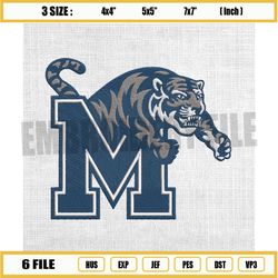 memphis tigers ncaa sport logo embroidery design