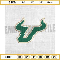 ncaa south florida bulls sport logo embroidery design