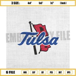 tulsa golden hurricanes ncaa logo embroidery design