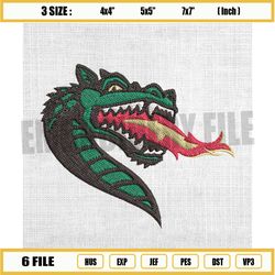 uab blazers the dragon ncaa sport logo embroidery design